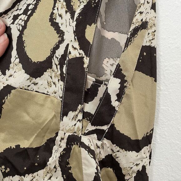 Vertigo Paris NWT Women Dress Size L Animal Print Shirt Chic Minimalism Basic - Picture 5 of 14